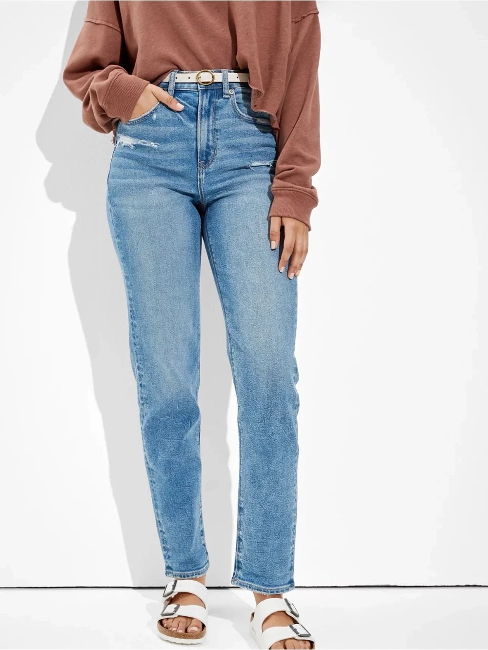 AE Stretch Mom Straight Jean